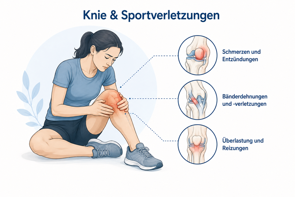 Schematische Darstellung von Fuß und Sprunggelenk bei Bandverletzungen und Supinationstrauma – Physiotherapie Delmenhorst