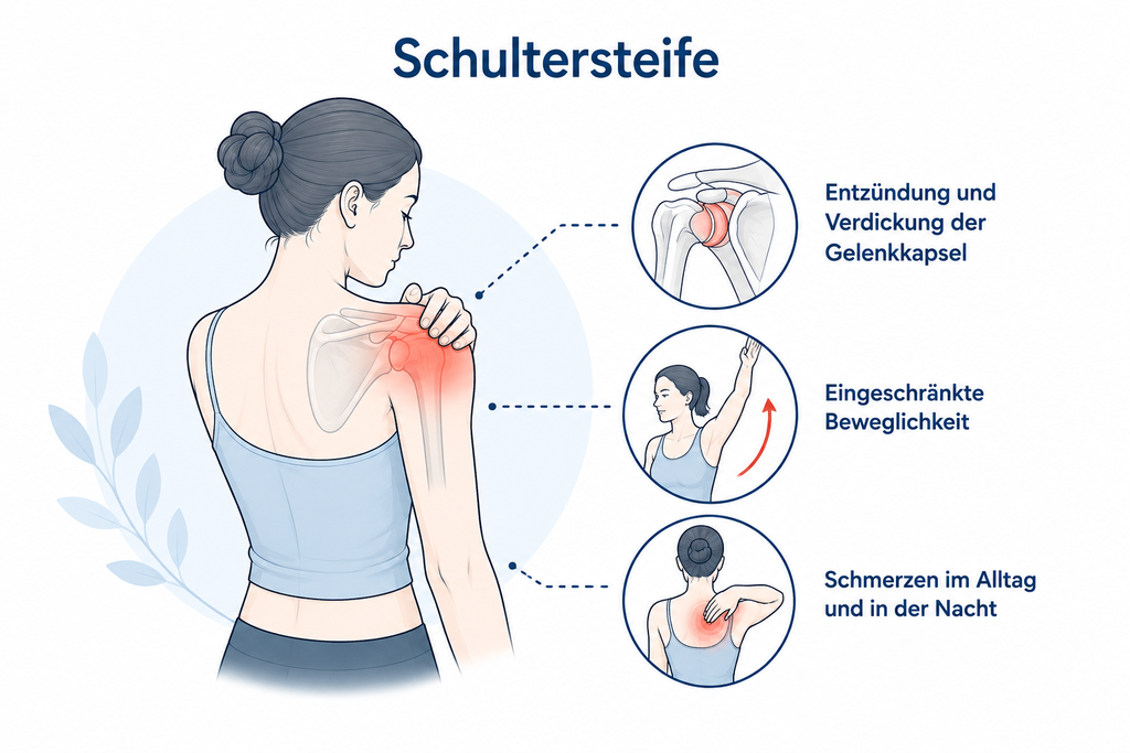 Schematische Darstellung von Schulter und Schultergelenk bei Frozen Shoulder – Physiotherapie in Delmenhorst